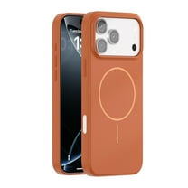 Magnetic Case for iPhone 17 Pro Max, Compatible with Mag-Safe, Anti-Fingerprint Hard PC Slim Lightweight Phone Cover Anti-Scratch Protective Shockproof Case for iPhone 17 Pro Max, Orange