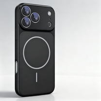 Magnetic Case for iPhone 17 Pro Max [Compatible with Mag-Safe] with Camera Lens Protector, Military-Grade Protection, Shockproof Rugged PC Silicone Protective Cover for iPhone 17 Pro Max, Black