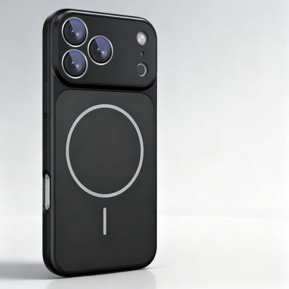 Magnetic Case for iPhone 17 Pro Max [Compatible with Mag-Safe] with Camera Lens Protector, Military-Grade Protection, Shockproof Rugged PC Silicone Protective Cover for iPhone 17 Pro Max, Black