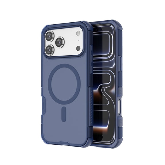 Magnetic Case for iPhone 18 Pro Max, Luxury Translucent Matte Scratch-resistant Phone Cover Compatible with MagSafe, Thin Lightweight Shockproof Protective Case, Support Wireless Charging, Blue