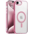 thumbnail image 1 of Magnetic Case for iPhone 7/8/SE 2/SE 3，Compatible with MagSafe & MIL-Grade Protection，[Not Yellowing] [Anti-Scratch]，Translucent Matte Slim Cover for iPhone 7/8/SE 2/SE 3，Frosted Pink, 1 of 13