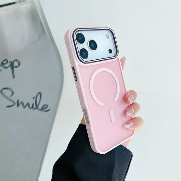 Magnetic Case for iPhone Air, [Compatible with MagSafe] Military Grade Shockproof Non-Slip Translucent Matte Back Soft Silicone Protective Anti-Scratch Cover for iPhone Air, Pink
