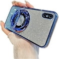 thumbnail image 1 of Magnetic Case for iPhone X Case Sparkle Cute with Stand Phone Case [Compatible with MagSafe] Slim Glitter Card Shockproof Protective Women Girls Case for iPhone X/XS Blue YD, 1 of 9