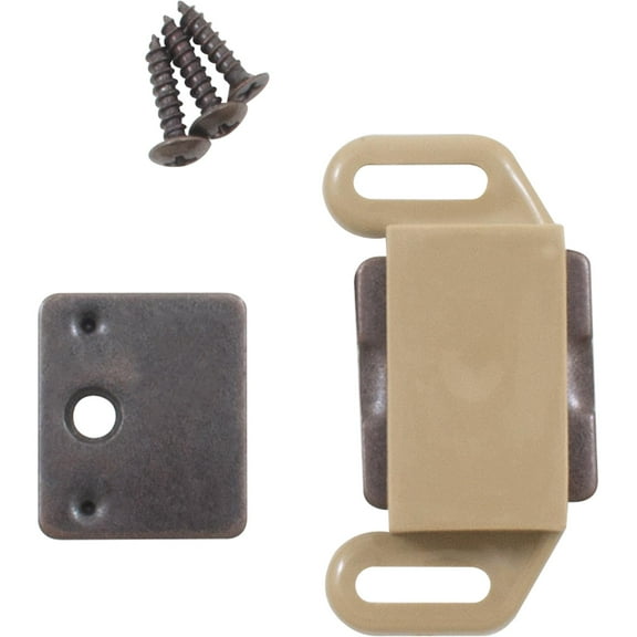 Magnetic Catch, Single Magnet, Brown Plastic by Stone Harbor Hardware