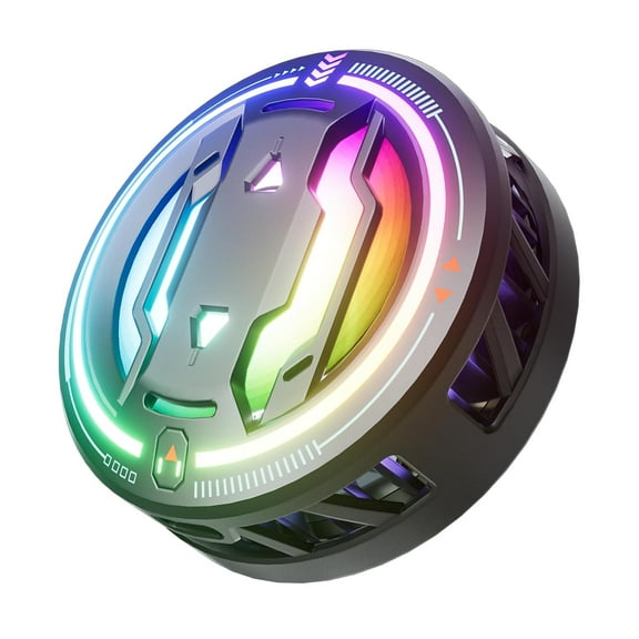 Magnetic Cell Phone Cooler for Gaming, Portable Lightweight Mobile Phone Cooling Fan with RGB Lights for iPhone and Android, Universal Radiator with Freeze Mode for Mobile Gaming,Live Streaming