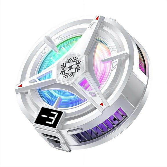 Magnetic Cell Phone Cooler,RGB Phone Cooling Fan forGaming,Portable Mobile Phone Cooling Radiator with Display,Phone Temperature Phone,Tablet,IPad Fan for NWUP