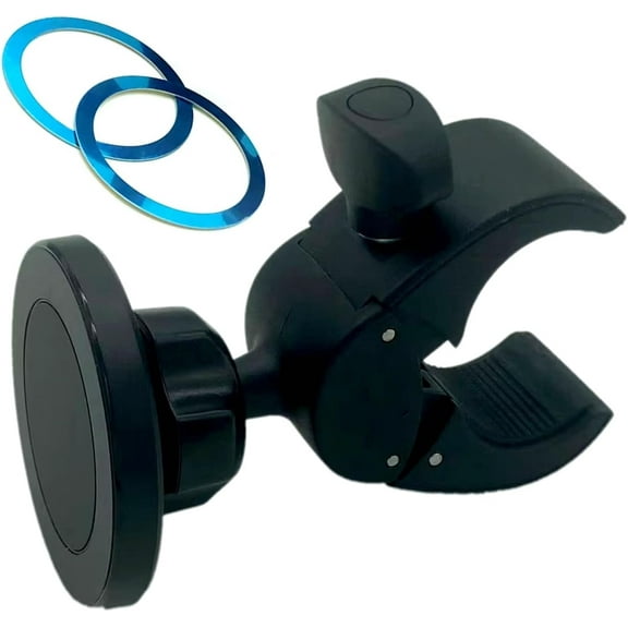 Magnetic Cell Phone Holder Mount for Indoor Exercise Bike Compatible with Peloton,Treadmill,Elliptical,Stroller,Golf Push Cart,Shopping & Golf Cart,Compatible with MagSafe iPhone