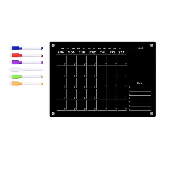 Magnetic Chalkboard Calendar for Fridge, Magnetic Calendar Monthly Planner Fridge Calendar Chalkboard To-do-list Board