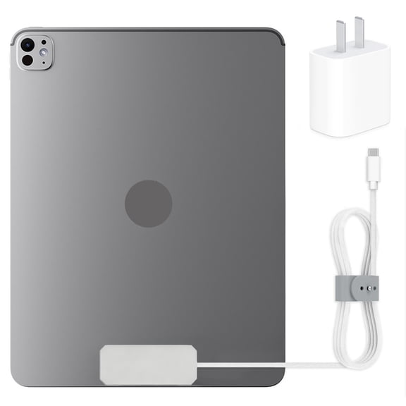Magnetic Charger for 11" iPad Pro 1/2/3/4, 10.9" iPad Air 4/5, 11" iPad Air M2 M3 M4, Smart Connector Charging, 6.6ft Braided Cable, PD 20W Adapter