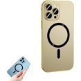 thumbnail image 1 of Magnetic Charging Aluminum Metal Bumper Matte Shell for iPhone 16 15 14 13 12 11 Pro Max Plus, with Glass Lens Protection, 1 of 10
