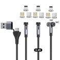 Charging Cable, 6In1 Gen12 (3.3 Feet/1 Pack Black) 18W Fast