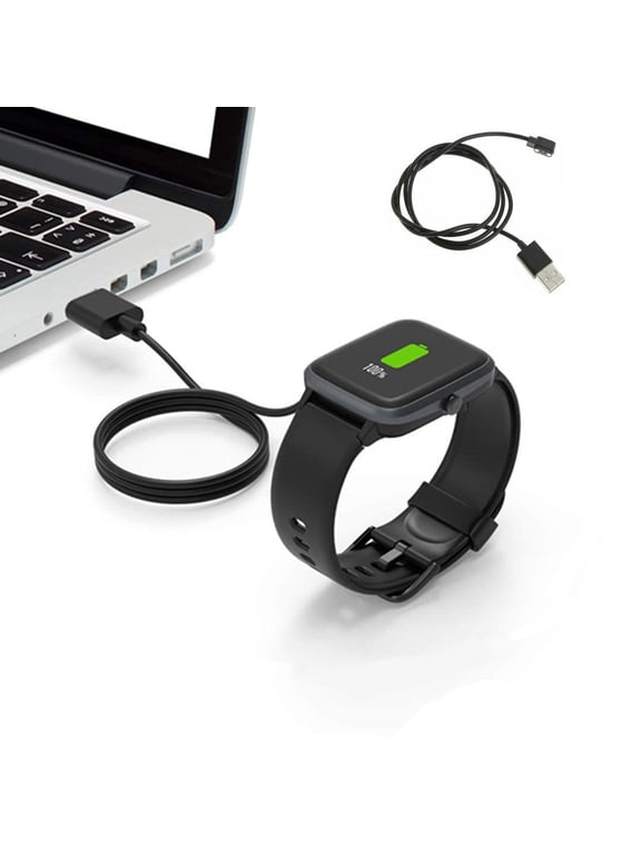 Magnetic Charging Cable for Smart Watch | 2-Pin Magnetic Plug | 60cm USB Cable | ABS Material | 2.84mm Pin Spacing | Portable & Durable | Compatible with PC/Laptop