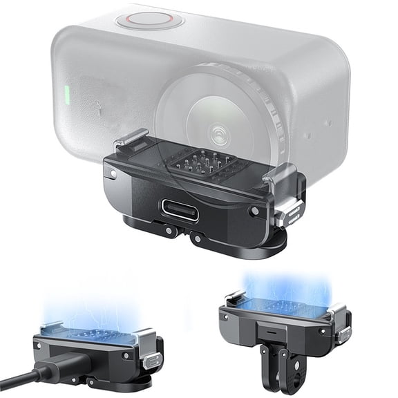 Magnetic Quick-Release Charging Mount Compatible with DJI OSMO Nano Camera, Aluminum Adapter Mount for Lightweight Vlogging and On-The-Go Power