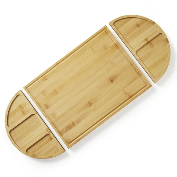 Magnetic Cheese Board Set of 3, Bamboo Cutting Board with Deep Juice Grooves, Wooden Chopping Board, Magnetic Cheese Platter Serving Board Set for Party, Entertaining