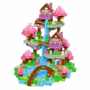 Magnetic Cherry Blossom Building Set, Create a Magical Sakura Princess World with 96PCS Magnet Cubes, STEM Construction Sensory Toys for Kid, Creative Pretend Play Birthday Gift for Girls Ages 3+