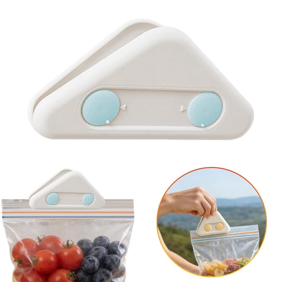 Magnetic Chip Clips, Adjustable Chip Clips, Triangle Airtight Grip Kitchen Organization, for Home Pantry Decor Strong Grip Sealer, L