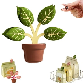 Magnetic Chip Clips Tree Leaf Shaped Bag Clips, Decorative Kitchen Organizer Cute Flower Petal Leaf Magnetic Chip Clips for Food Storage, Fridge, Office & Home Use