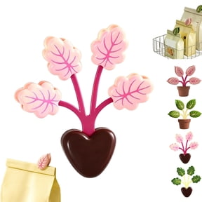Magnetic Chip Clips Tree Leaf Shaped Bag Clips, Strong Magnetic Kitchen Organizer with Decorative Leaf Design for Food Storage, Fridge, Office and Home Use