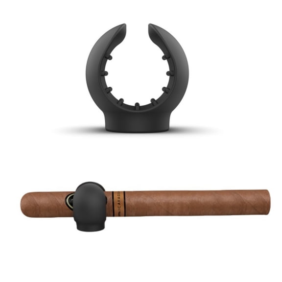 Magnetic Cigar Holder, Golf Accessory for Cigar Lovers, Ring Gauge 45-52, PP Plastic with Magnet, for Golfing, Grilling and Fishing, Black