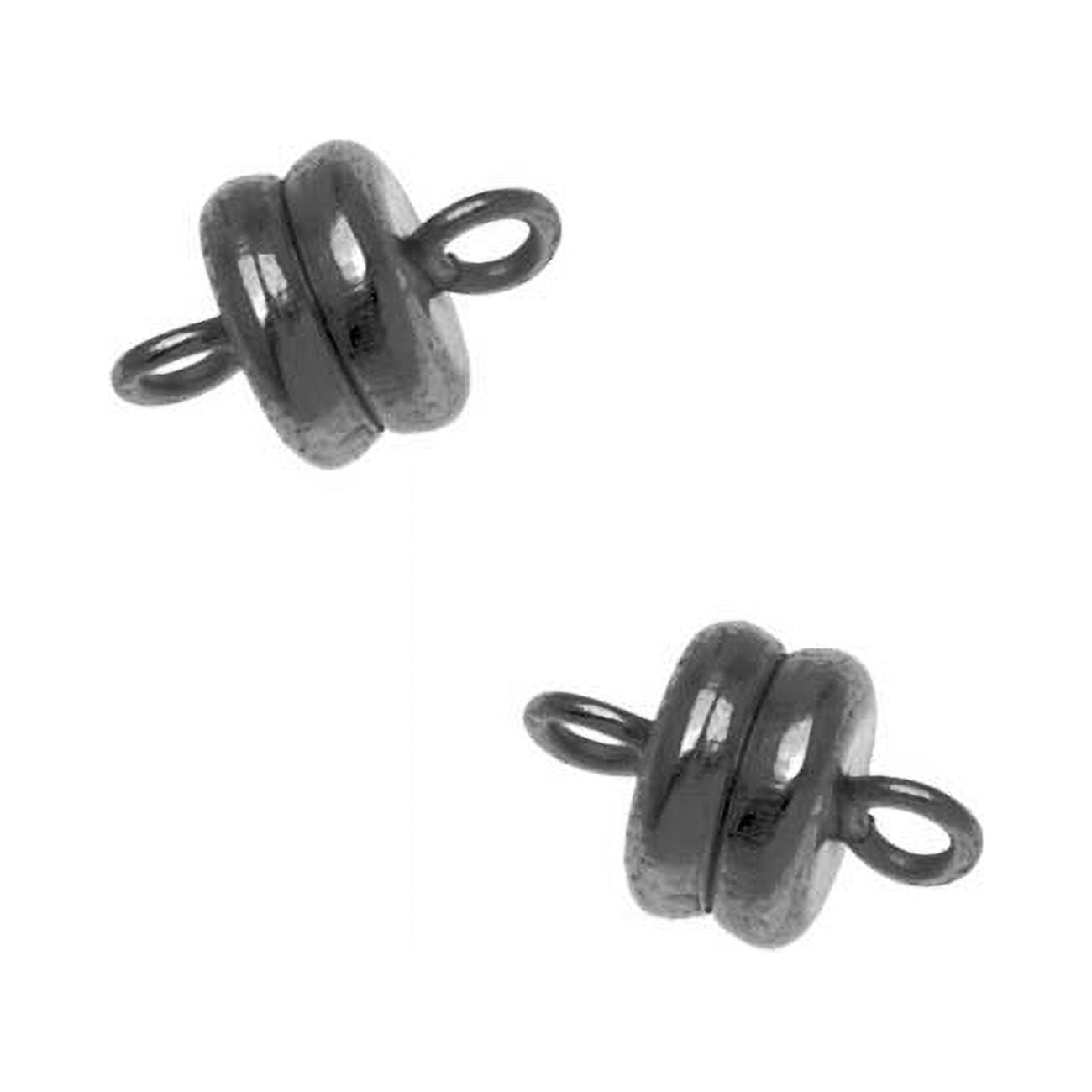 Magnetic Clasp, 6x4.5mm, 36 Set Bulk Pack, Gun Metal Plated