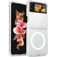 thumbnail image 1 of Magnetic Clear Case for Samsung Galaxy Z Flip 3 5g, Compatible with Magsafe Card Wallet and Wireless Charger, Transparent Shockproof and Drop-Proof Hard PC Case, 1 of 11