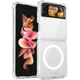 thumbnail image 1 of Magnetic Clear Case for Samsung Galaxy Z Flip 4 5g, Compatible with Magsafe Card Wallet and Wireless Charger, Transparent Shockproof and Drop-Proof Hard PC Case, 1 of 11