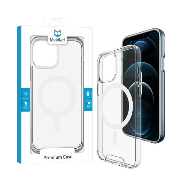 Mobilari Magnetic Clear Case for iPhone 12 Mini, Shockproof, Slim Protective Design