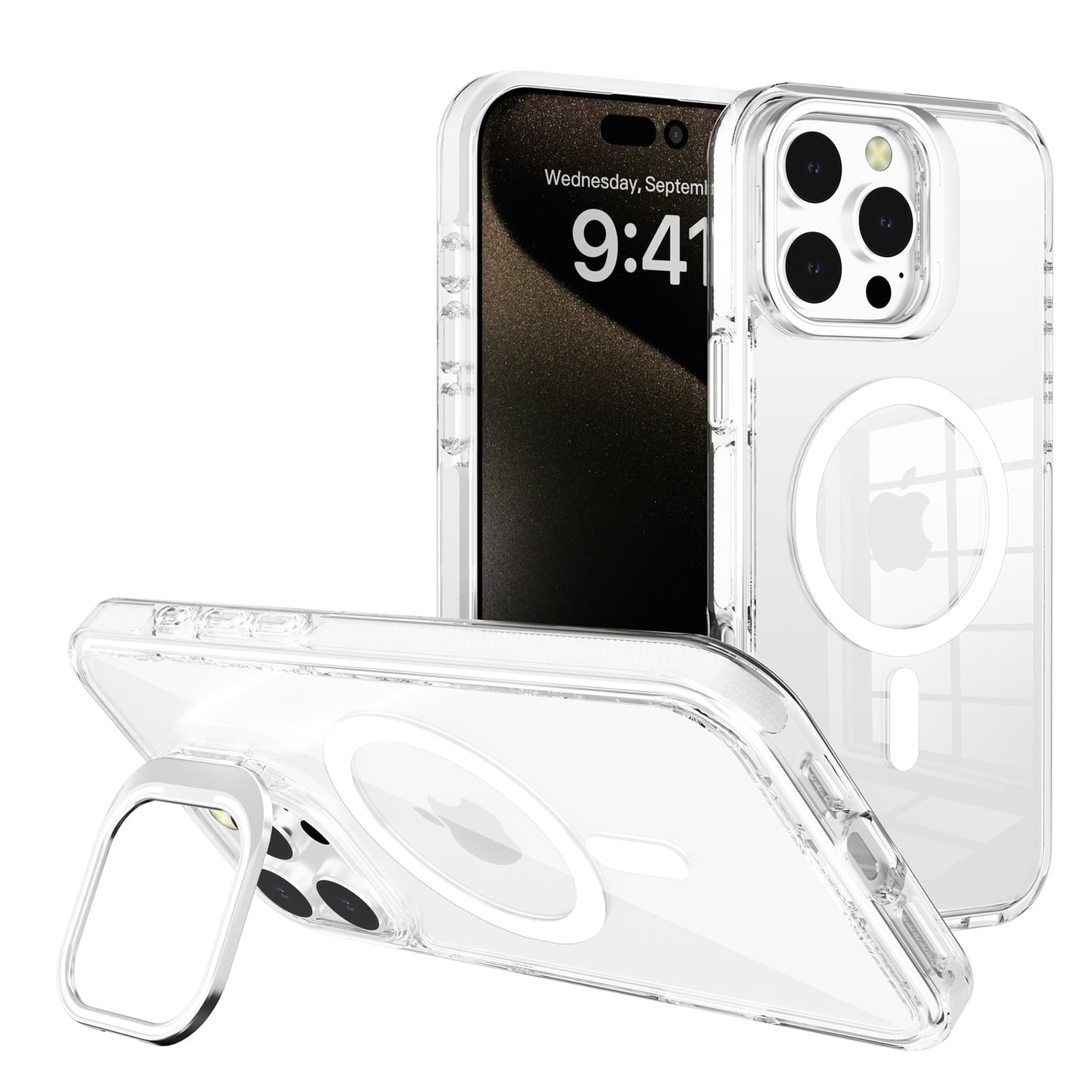 Magnetic Clear Case for iPhone 16 Pro Max/16 Plus/16 Pro/16 with Camera ...
