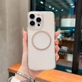 thumbnail image 1 of Magnetic Clear Case for iPhone 11 - [Compatible with Mag-Safe] [Non-Yellowing] Hard Translucent Shockproof Anti-Scratch Slim Back Phone Case Cover for iPhone 11, Gold, 1 of 7