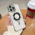 thumbnail image 1 of Magnetic Clear Case for iPhone 13 Pro Max with Camera Lens Protector Strong Magnetic Case Compatible with MagSafe Military Grade Drop Protection Case Cover 6.7 Inch - Silvery, 1 of 12