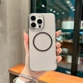 thumbnail image 1 of Magnetic Clear Case for iPhone 14 Pro - [Compatible with Mag-Safe] [Non-Yellowing] Hard Translucent Shockproof Anti-Scratch Slim Back Phone Case Cover for iPhone 14 Pro, Black, 1 of 7