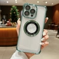 thumbnail image 1 of Magnetic Clear Case for iPhone 16 Pro with Full Camera Protection [Four-Corners Anti-Fall] [CD Pattern for Magsafe Ring] Shockproof Protective for Women Men Slim Phone Case, Green, 1 of 8