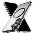 thumbnail image 1 of Magnetic Clear Compatible with Samsung Galaxy S24 Case, Military Grade Drop Tested, Compatible with MagSafe, Shockproof Protective Hard Back Slim Case for Samsung Galaxy S24, Black, 1 of 7