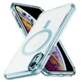thumbnail image 1 of Magnetic Clear Compatible with iPhone XR Case, Military Grade Drop Tested, Compatible with MagSafe, Shockproof Protective Hard Back Slim Case for iPhone XR, Blue, 1 of 7