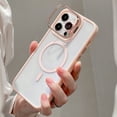 thumbnail image 1 of Magnetic Clear Designed for iPhone 13 Pro Case, Military-Grade Shockproof Protective Case, Compatible with MagSafe, Camera Lens Holder Stand Phone Case, Scratch-Resistant Back Cover, Pink, 1 of 6