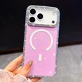 thumbnail image 1 of Magnetic Clear Glitter Case for iPhone 13 Pro, Compatible with MagSafe Cute Bling Sparkly Diamond Rhinestone Women Girls Anti-Scratch Shockproof Slim Fit Case for iPhone 13 Pro, F, 1 of 9
