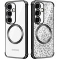 thumbnail image 1 of Magnetic Clear for Samsung Galaxy S24 Case Leopard Glitter [Compatible with Magsafe] Slim Soft TPU Electroplated Shockproof Protective Phone Case Cover for Samsung Galaxy S24 Black, 1 of 14