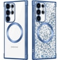 thumbnail image 1 of Magnetic Clear for Samsung Galaxy S24 Ultra Case Leopard Glitter [Compatible with Magsafe] Slim Soft TPU Electroplated Shockproof Protective Phone Case Cover for Samsung S24 Ultra Blue, 1 of 13