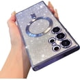 thumbnail image 1 of Magnetic Clear case for Samsung Galaxy S23 Ultra with MagSafe Case, [Camera Lens Protector & Compatible with MagSafe] Electroplated Soft TPU Shockproof Anti-Scratch Phone Case- Blue, 1 of 12