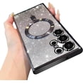 thumbnail image 1 of Magnetic Clear case for Samsung Galaxy S23 Ultra with MagSafe Case, [Camera Lens Protector & Compatible with MagSafe] Electroplated Soft TPU Shockproof Anti-Scratch Phone Case- Black, 1 of 12
