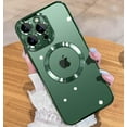 thumbnail image 1 of Magnetic Clear for iPhone 11 Pro Max Case with Full Camera Cover Protection [No.1 Strong N52 Magnets] [Military Grade Drop Protection] for Women Girls Phone Case (6.5")-Green, 1 of 11