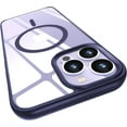 thumbnail image 1 of Magnetic Clear for iPhone 13 Pro Max Case Compatible with Magsafe[Non-Yellowing] [Military Grade Tested] Hard PC with Soft Edges Cover, Slim Shockproof Case for 13 Pro Max 6.7 Inch,ClearPurple, 1 of 13