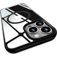 thumbnail image 1 of Magnetic Clear for iPhone 14 Pro Case Compatible with Magsafe[Non-Yellowing] [Military Grade Tested] Hard PC with Soft Edges Cover, Slim Shockproof Case for 14 Pro 6.1 Inch,BlackClear, 1 of 13