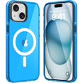 thumbnail image 1 of Magnetic Clear for iPhone 15 Plus Case Compatible with Magsafe [Non-Yellowing] Slim Transparent Soft TPU for Women Men Protective Phone Cases Cover for iPhone 15 Plus Blue, 1 of 6