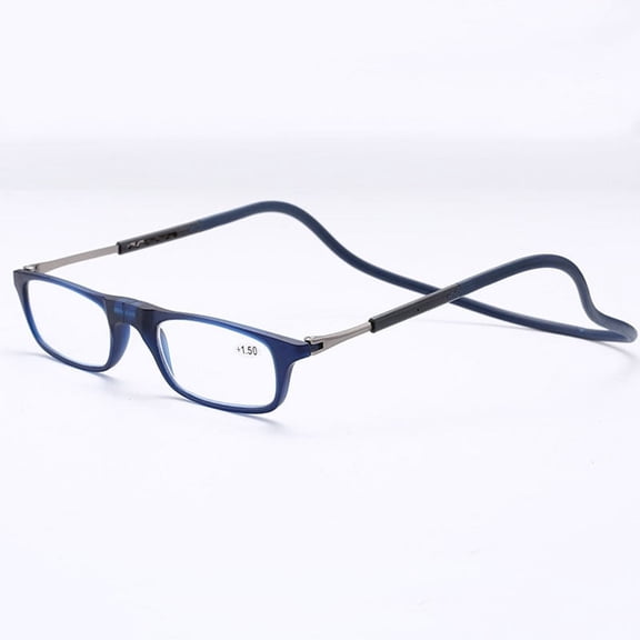 Magnetic Click Connect Folding Reading Glasses With Soft Neck Hang Lanyard For Men Women Daily Reading Use, Assorted Colors, 1 Pack