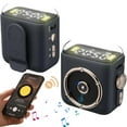 thumbnail image 1 of Magnetic Clip-on Bluetooth Speaker with Loud Sound & Night Light - Portable Mini Speaker for Travel, Camping, Home, Office Clock, MicroSD Support, 1 of 9