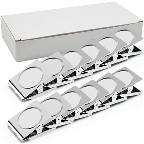 Magnetic Clips, 2.12 inches Heavy Duty Metal Magnet Clips for Hanging, 12 Pack Extra Strong Large Magnetic Clips for Whiteboard, Classroom, Office, Refrigerator