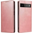 thumbnail image 1 of Magnetic Closure Flip Wallet Leather Phone Case Shockproof Durable Card Holder Deluxe PU Cover for Google Pixel 6 7 Pro 7A 6A 5A 4A 3A XL Pixel 5/4/3 Pink, 1 of 7