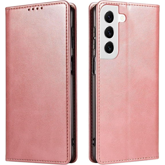 Magnetic Closure Flip Wallet Leather Phone Case Shockproof Durable Card Holder Deluxe PU Cover for Samsung Galaxy A11 A31 A41 A51 A71 A50 A30 A20 A40 A10 Pink