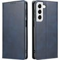 thumbnail image 1 of Magnetic Closure Flip Wallet Leather Phone Case Shockproof Durable Card Holder Deluxe PU Cover for Samsung Galaxy M32 M33 M53 M51 M30S M31S A40S M23 M52 Blue, 1 of 8